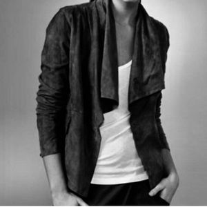 Maje Magellan shawl collar suede jacket